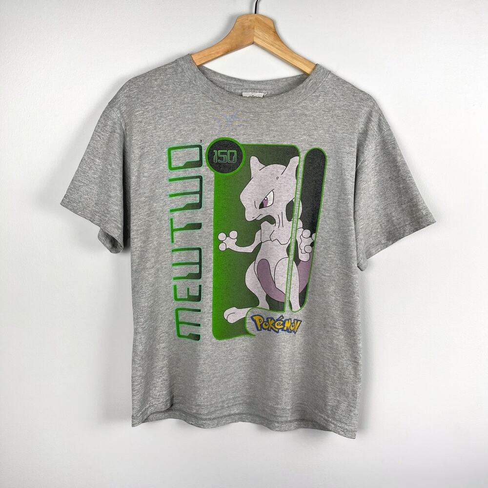 Rare Vintage 1999 Mewtwo Pokemon Graphic T Shirt Youth Large 90s Ninetendo Tee
